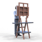 Product photo diorama and model building miniature figure: Painter with canvas