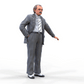 Product photo diorama and model building miniature figure: man in suit and tie