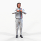 Product photo diorama and model building miniature figure: Race car driver