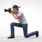 Product photo diorama and model building miniature figure: Reporter set, 6 figures