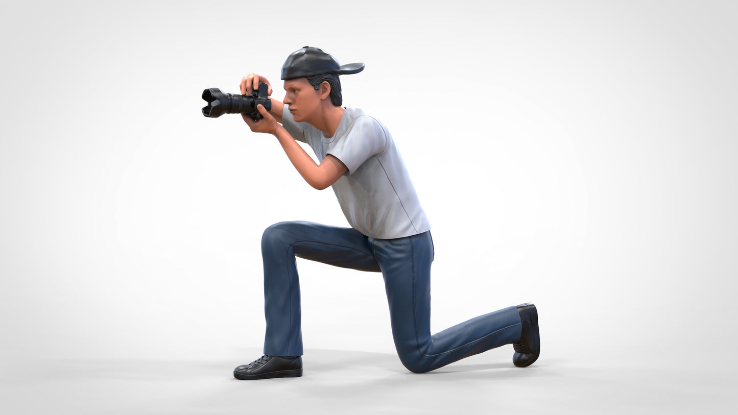 Product photo diorama and model building miniature figure: Reporter set, 6 figures