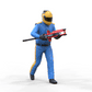 Product photo diorama and model building miniature figure: Pit Crew Jack