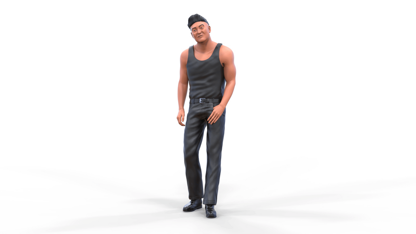 Product photo diorama and model building miniature figure: Bodybuilder 2
