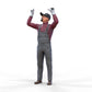 Product photo diorama and model building miniature figure: Mechanic set, 6 figures