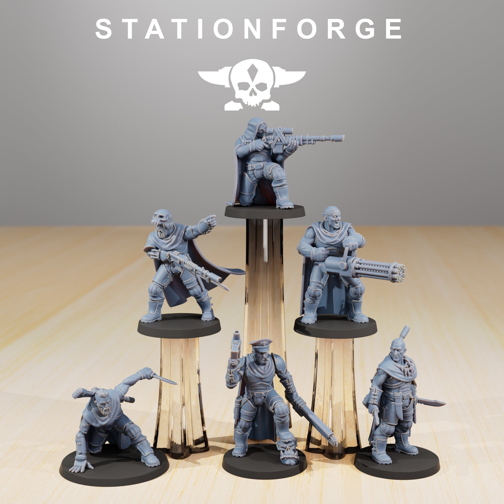 Produktfoto 28mm Tabletop Minis Stationforge: Orkaz Hunters