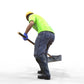 Product photo diorama and model building miniature figure: Construction Worker 2