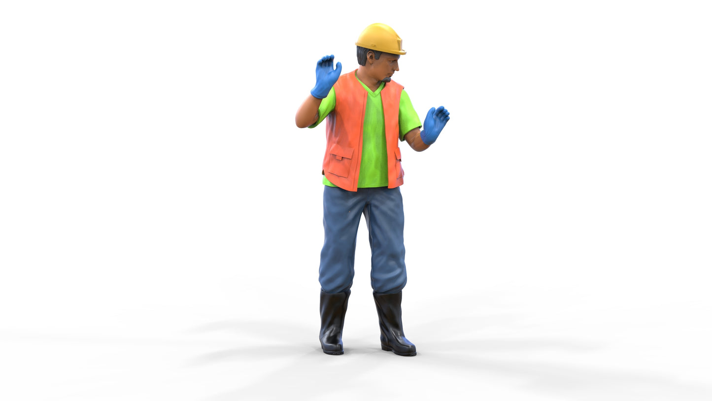 Product photo diorama and model building miniature figure: Construction worker 3