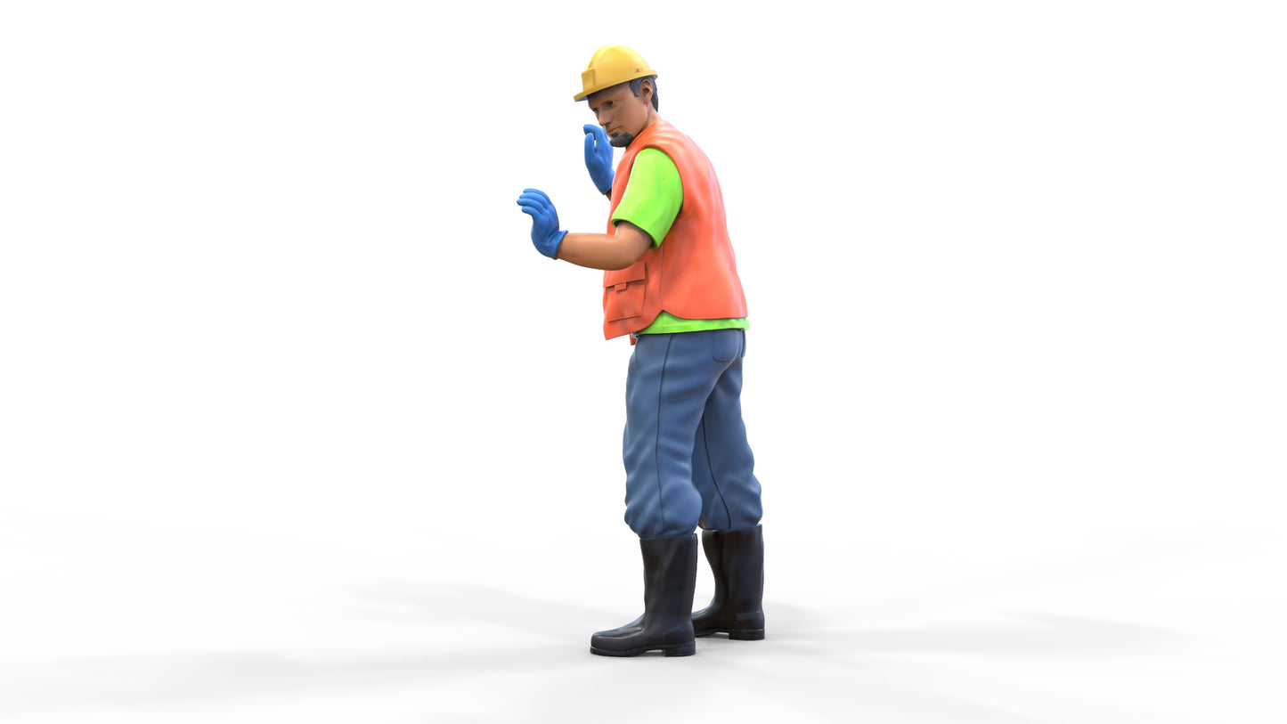 Product photo diorama and model building miniature figure: Construction worker 3
