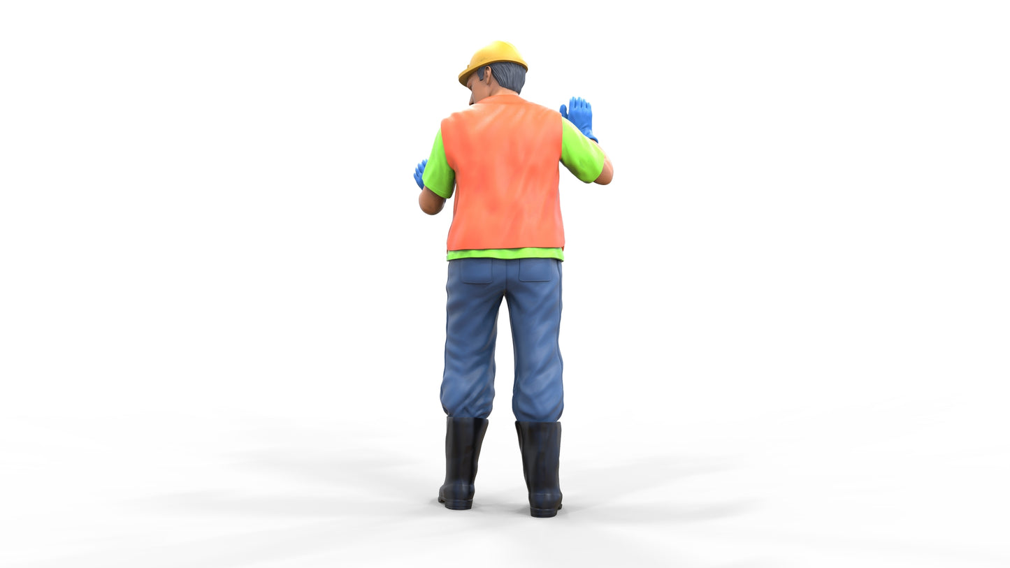 Product photo diorama and model building miniature figure: Construction worker 3