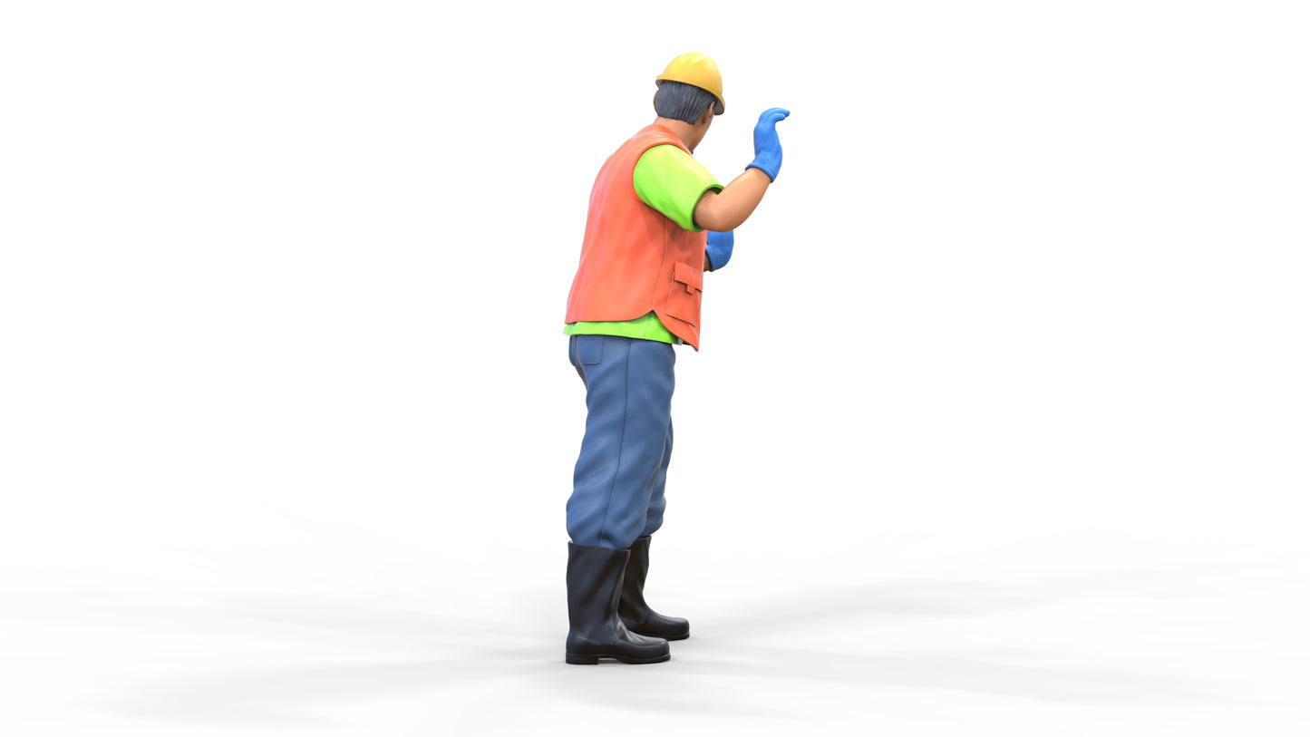Product photo diorama and model building miniature figure: Construction worker 3