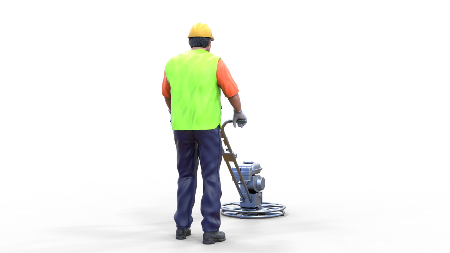 Product photo diorama and model building miniature figure: Construction Worker 4
