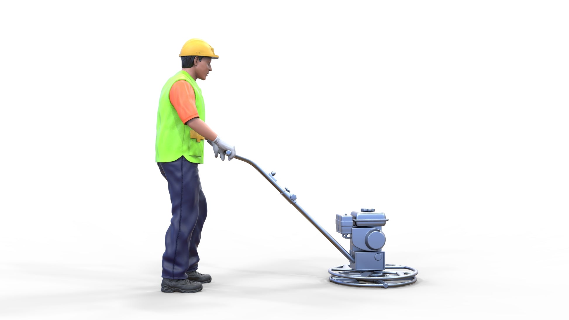 Product photo diorama and model building miniature figure: Construction Worker 4