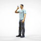 Product photo diorama and model building miniature figure: Track Marshal Set, 6 figures