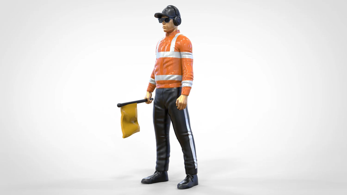 Product photo diorama and model building miniature figure: Track Marshal Set, 6 figures