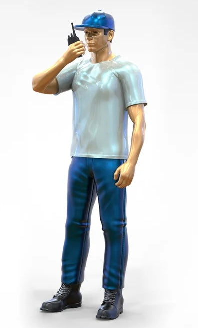 Product photo diorama and model building miniature figure: Track Marshal Set, 6 figures