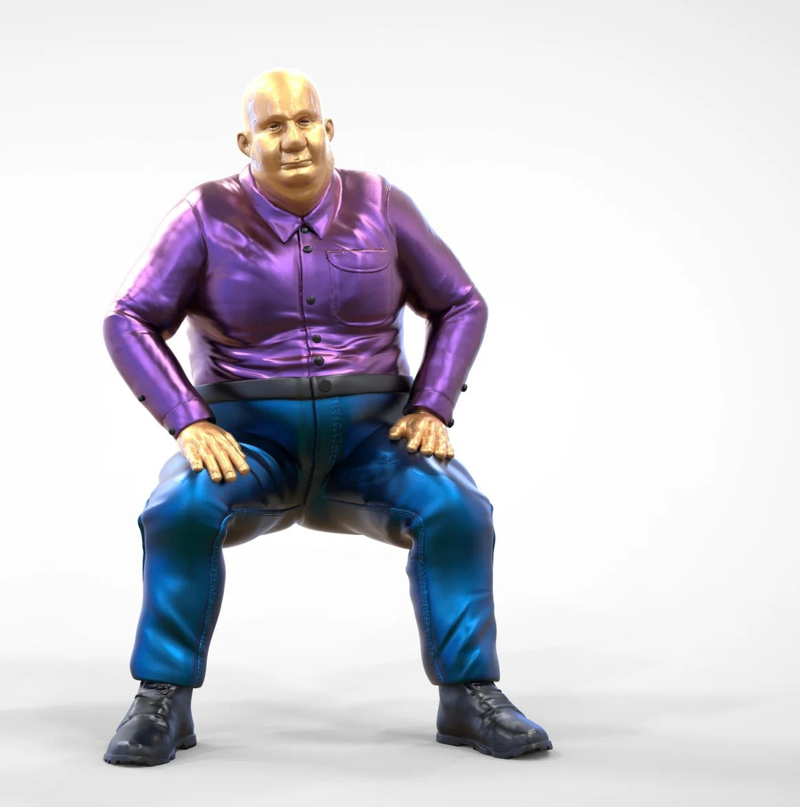 Product photo diorama and model building miniature figure: Spectator Set 2, 6 figures