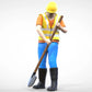 Product photo diorama and model building miniature figure: Construction Worker Set, 8 figures