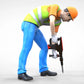 Product photo diorama and model building miniature figure: Construction Worker Set, 8 figures