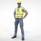 Product photo diorama and model building miniature figure: Construction Worker Set, 8 figures