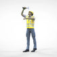 Product photo diorama and model building miniature figure: Construction Worker Set, 8 figures