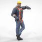 Product photo diorama and model building miniature figure: Construction Worker Set, 8 figures