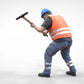 Product photo diorama and model building miniature figure: Construction Worker Set, 8 figures