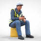 Product photo diorama and model building miniature figure: Construction Worker Set, 8 figures