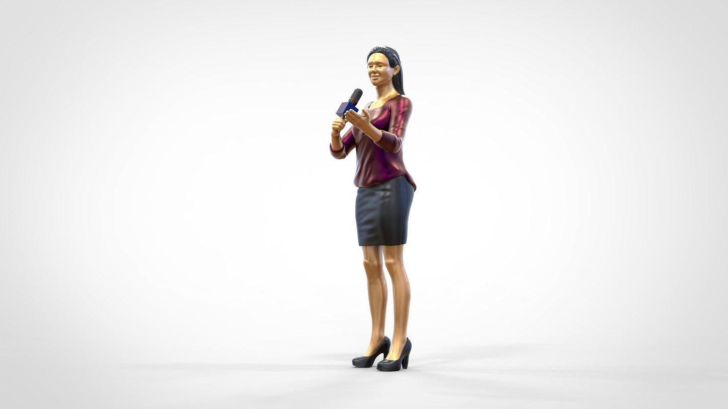 Product photo diorama and model building miniature figure: Reporter set, 6 figures