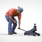 Product photo diorama and model building miniature figure: Mechanic car jack