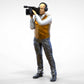 Product photo diorama and model building miniature figure: Reporter set, 6 figures