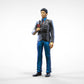Product photo diorama and model building miniature figure: Reporter set, 6 figures