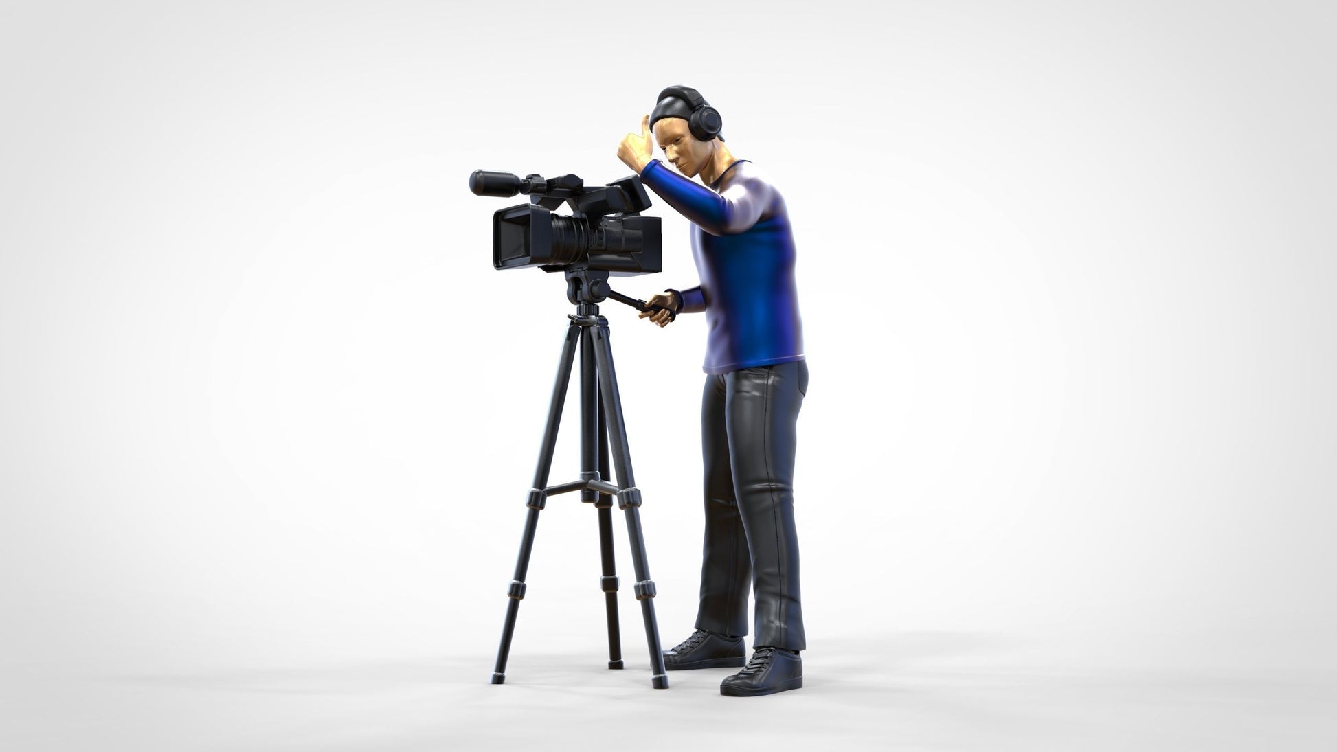 Product photo diorama and model building miniature figure: Reporter set, 6 figures