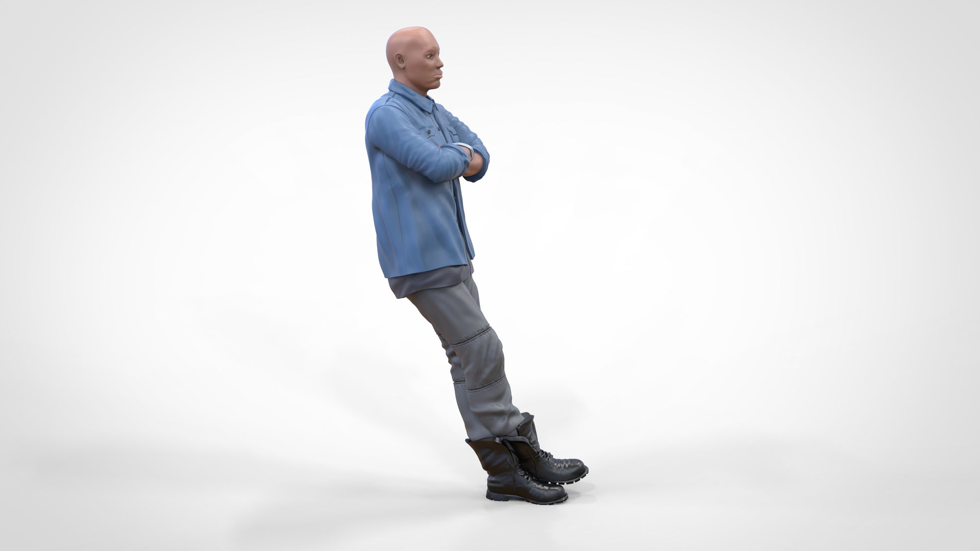 Produktfoto Diorama und Modellbau Miniatur Figur: Mann anlehnend