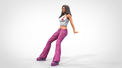 Product photo diorama and model building miniature figure: Woman leaning