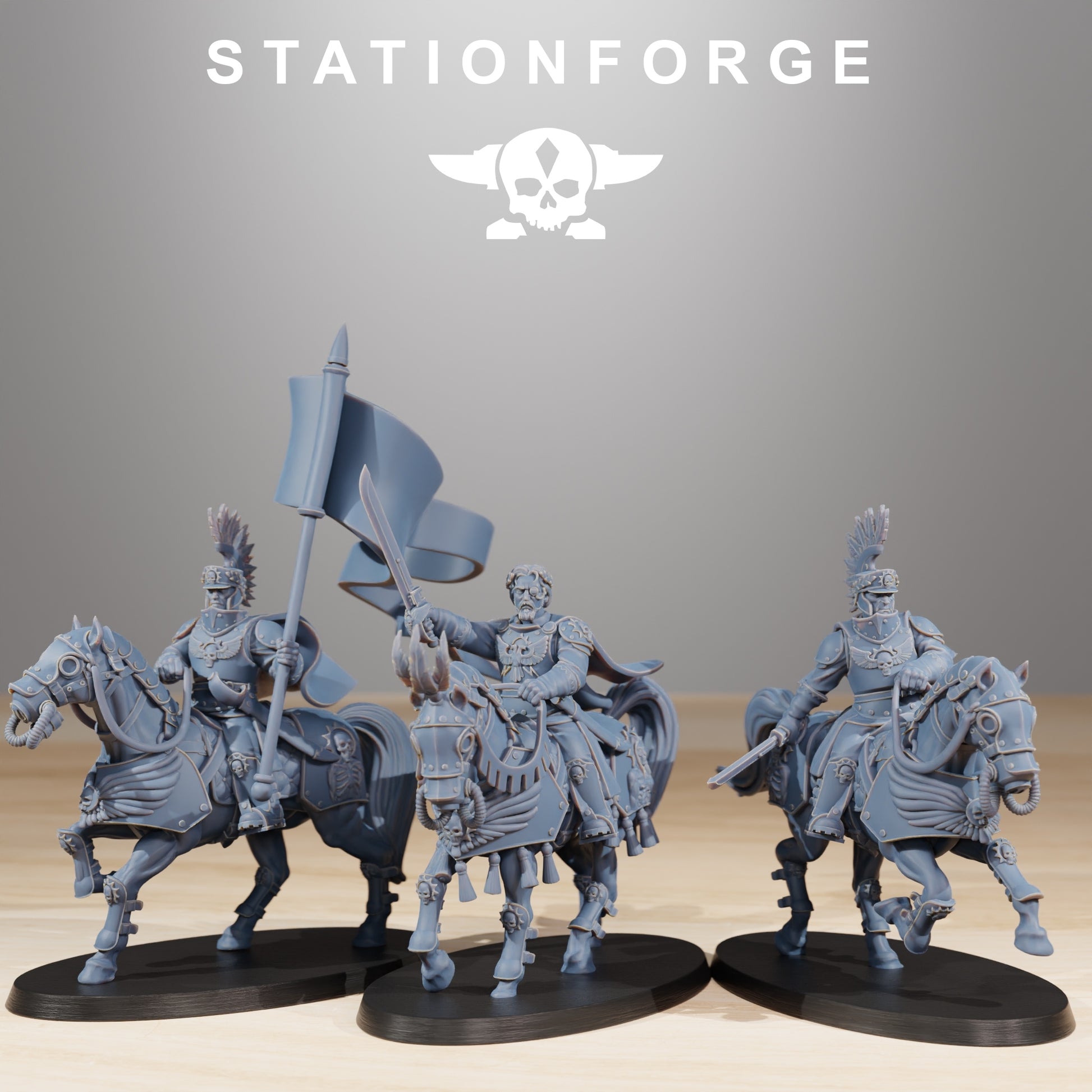 Product photo 28mm tabletop minis Stationforge: Cavalry Commanders