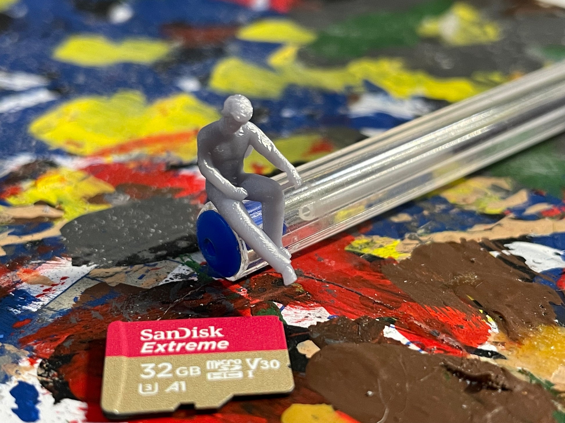 Product photo diorama and model building miniature figure: Spectator set, 60 figures 1:87 - H0 / 1:72 - 25mm