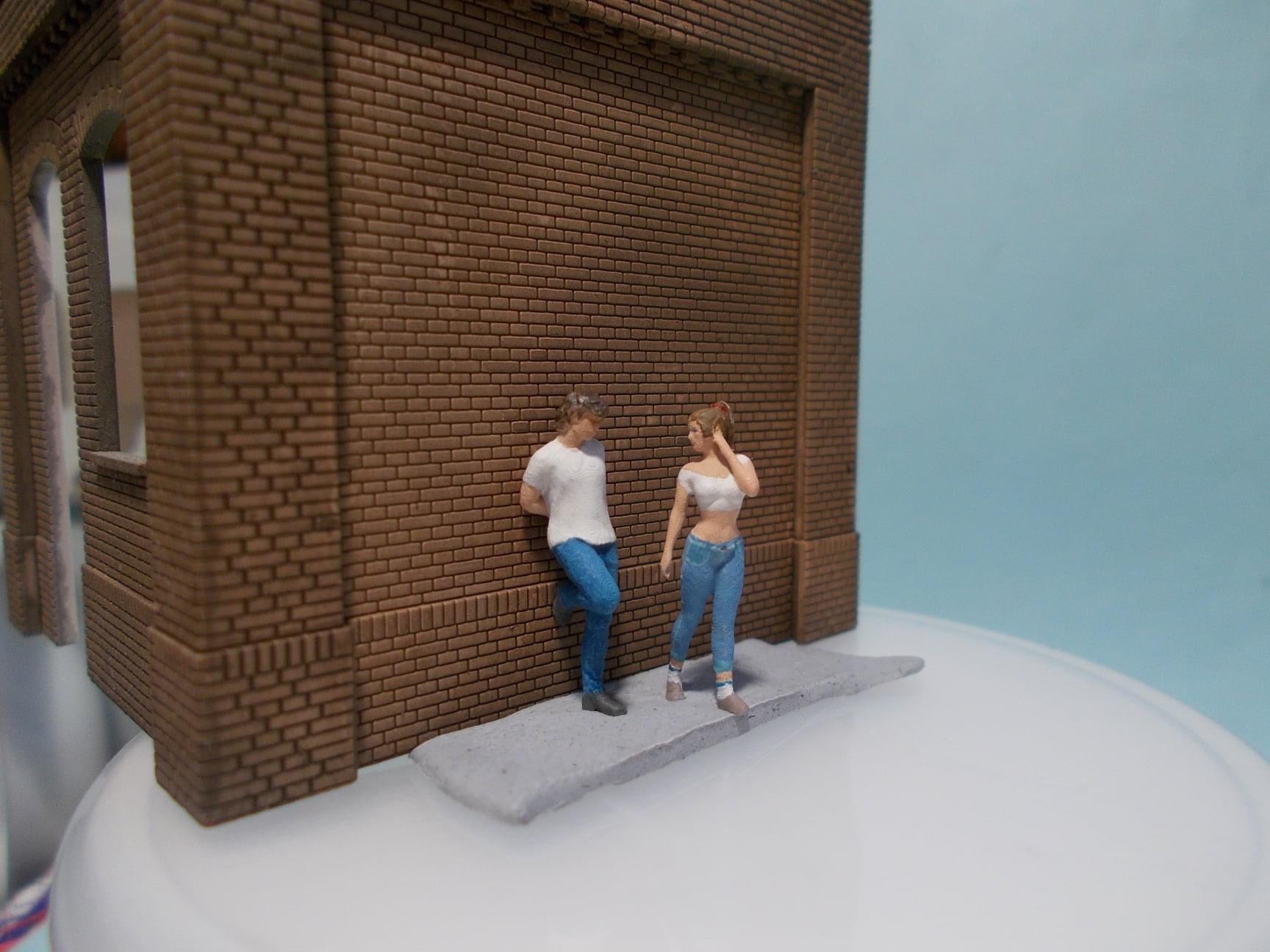 Product photo diorama and model building miniature figure: Spectator set, 60 figures 1:87 - H0 / 1:72 - 25mm