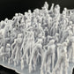 Product photo diorama and model building miniature figure: Spectator set, 60 figures 1:87 - H0 / 1:72 - 25mm