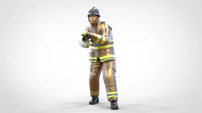 Product photo diorama and model building miniature figure: firefighter 1