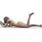 Product photo diorama and model building miniature figure: Woman at the beach 1