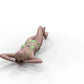 Product photo diorama and model building miniature figure: Woman at the beach 3