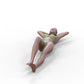 Product photo diorama and model building miniature figure: Woman at the beach 3