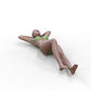 Product photo diorama and model building miniature figure: Woman at the beach 3