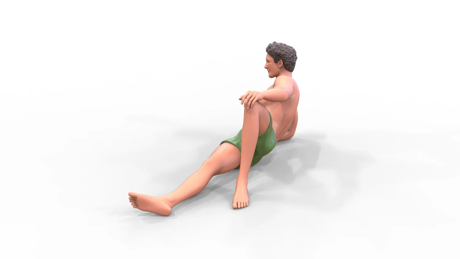 Product photo diorama and model building miniature figure: Man at the beach 1
