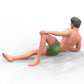 Product photo diorama and model building miniature figure: Man at the beach 1
