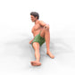 Product photo diorama and model building miniature figure: Man at the beach 1