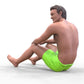 Product photo diorama and model building miniature figure: Man at the beach 2