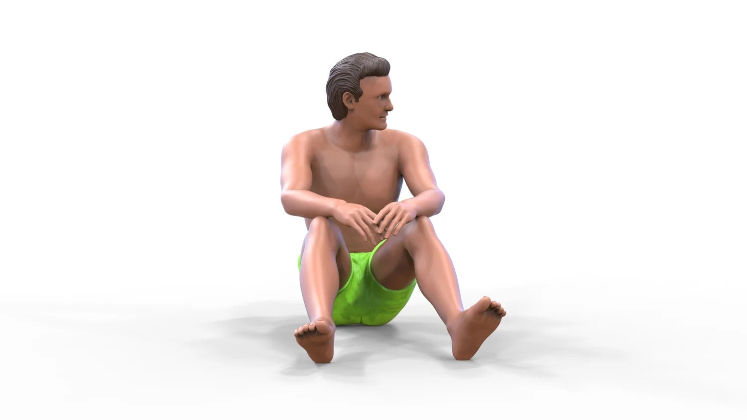 Product photo diorama and model building miniature figure: Man at the beach 2