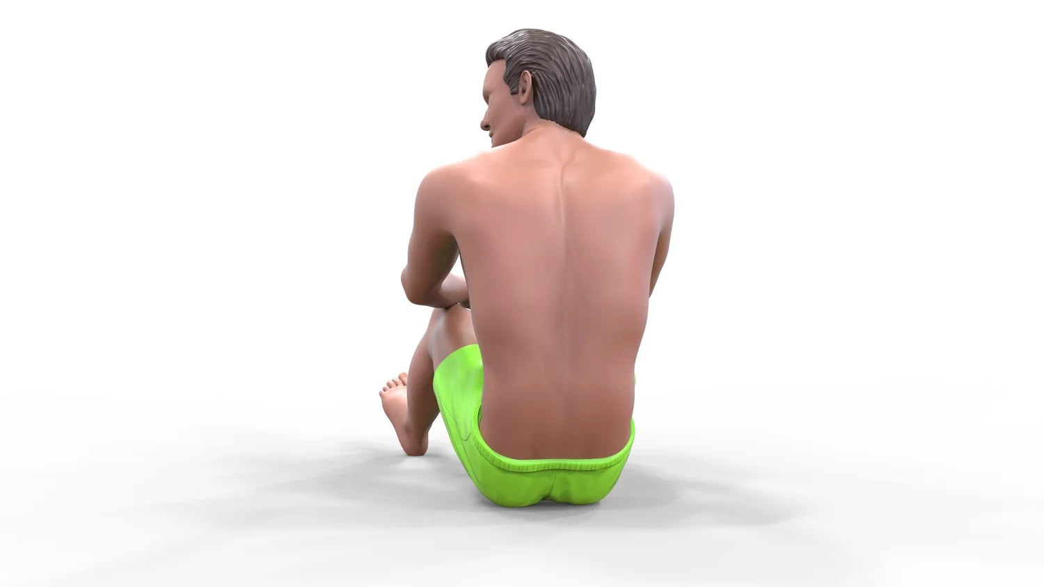 Product photo diorama and model building miniature figure: Man at the beach 2