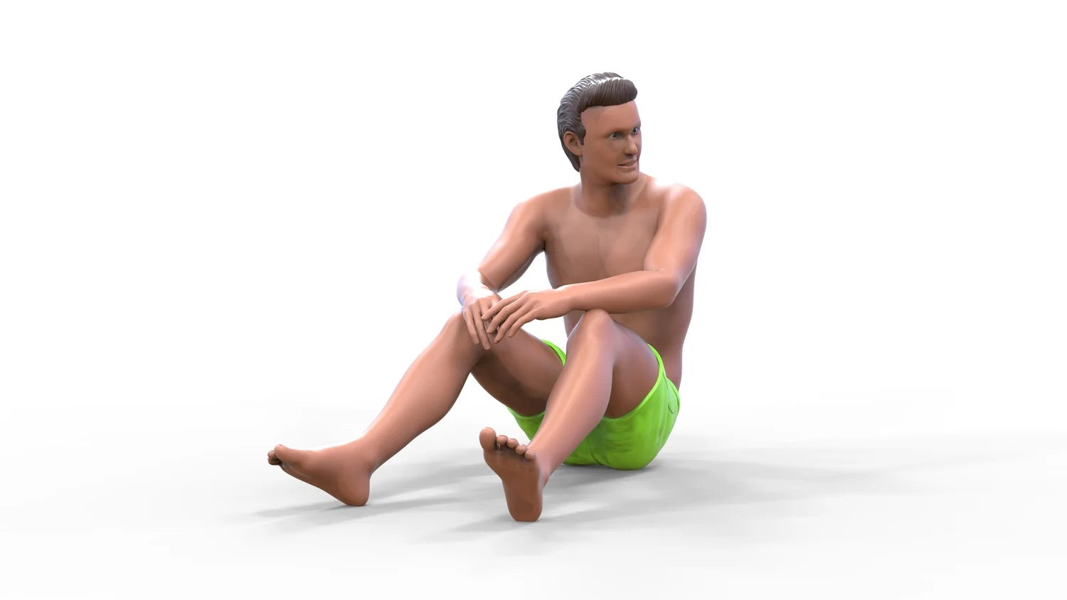 Product photo diorama and model building miniature figure: Man at the beach 2